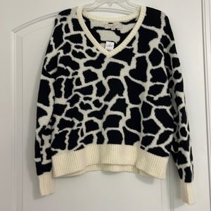 Loft super soft fuzzy animal print sweater size Medium
